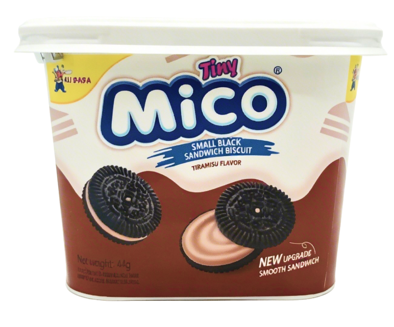 Печенье Tiny Mico Small Black Sandwich Love Tiramisu со вкусом тирамису, 44 г