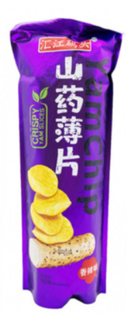 Чипсы YamChip  из ямса со вкусомжареных крылышек и мёда  (фиолетовые), 90 г \Китай