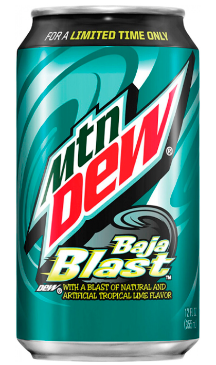 Газ.напиток Mountain Dew Baja Blast со вкусом тропического лайма 355 мл США (12шт-упак)