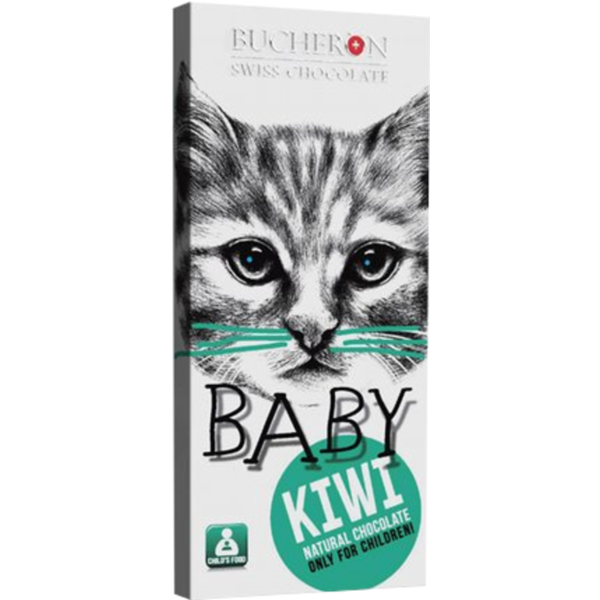 Bucheron BABY белый шоколад с кусочками киви в картоне  50гр (10шт - упак)