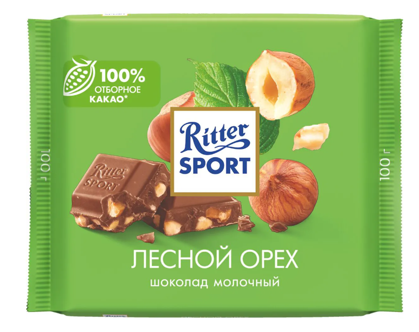 Шоколад Ritter Sport Лесной орех 100 гр