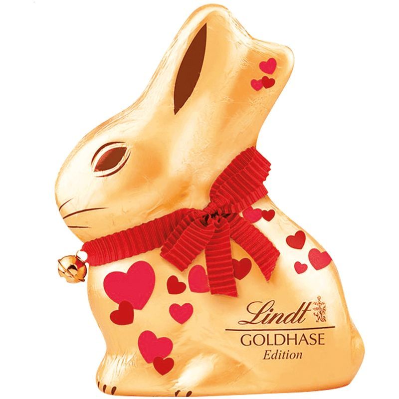 Шоколадные зайчики Lindt GOLDHASE с бантиком 200 гр (16 см в высоту) / Германия