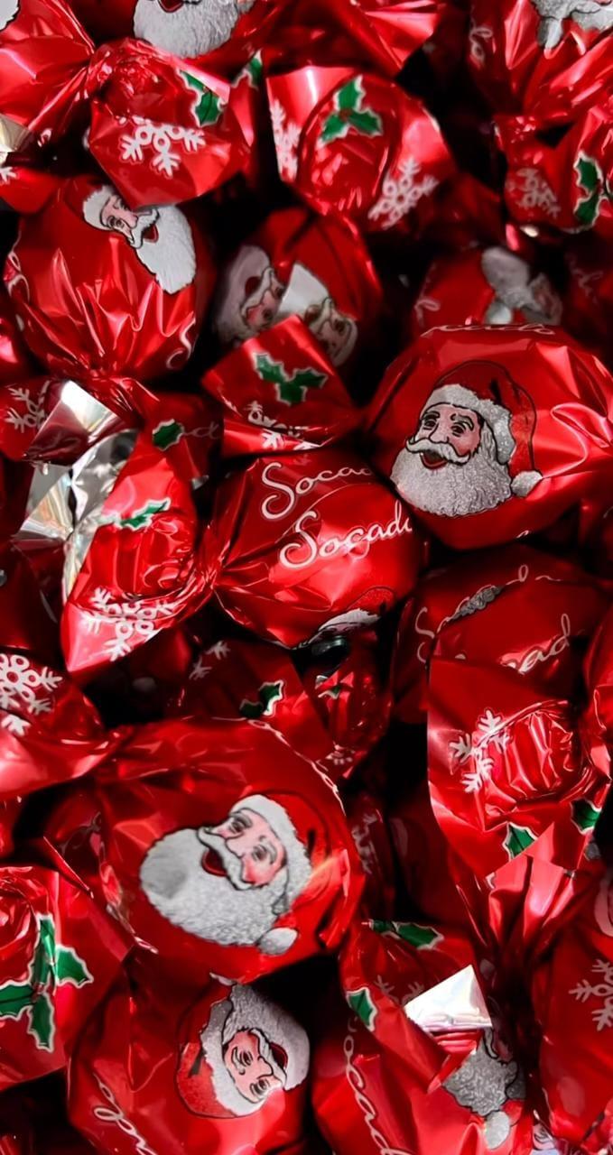 Конфеты шоколадные КРАСНЫЕ SANTA новогодние 1кг /Италия SOCADO/