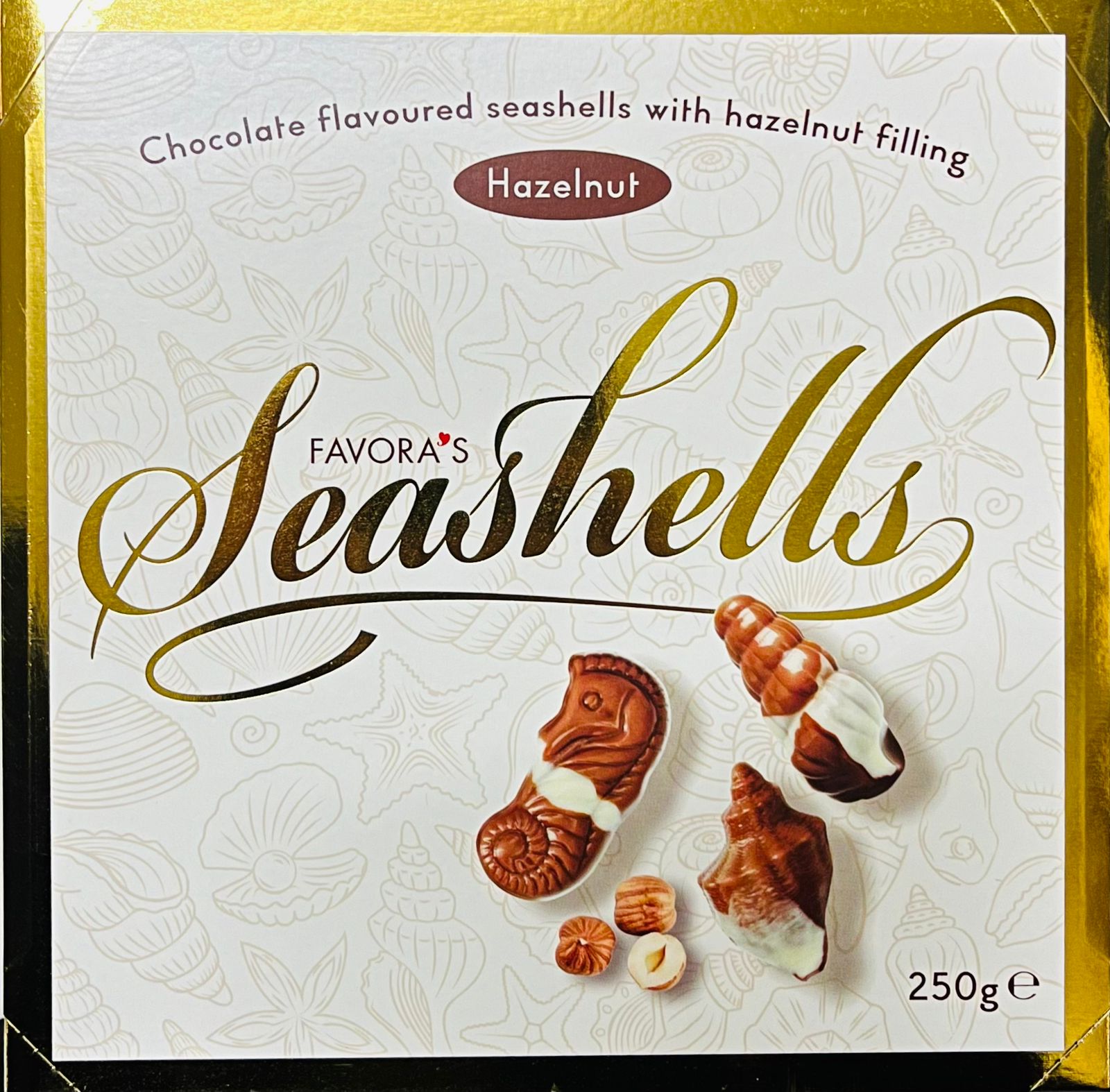 Шоколадные конфеты Ракушки Seashells Hazelnut 250 гр / Favora's