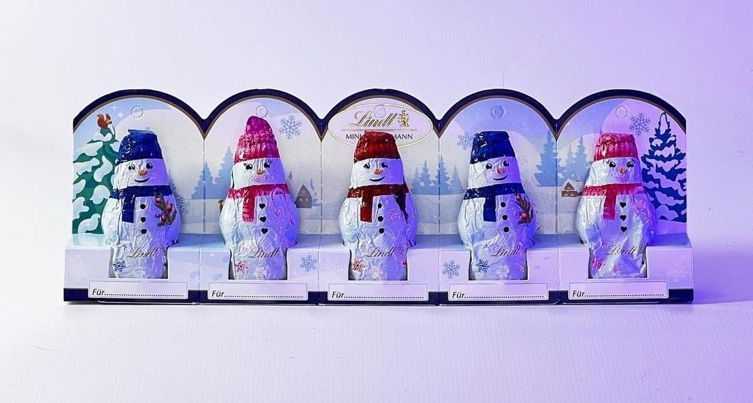 Шоколадные фигурки СНЕГОВИКИ  50гр /Lindt/