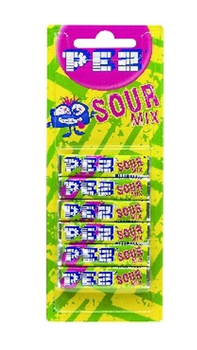 PEZ Блистер 6шт КИСЛЫЙ МИКС /Венгрия/