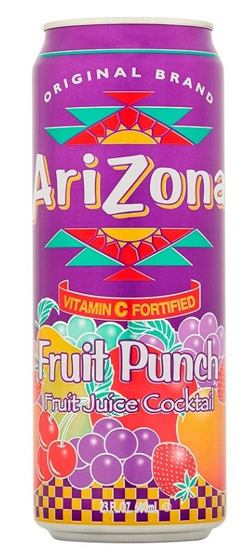 Напиток AriZona со вкусом Фруктового Пунша 650ml (24 шт. в упак)