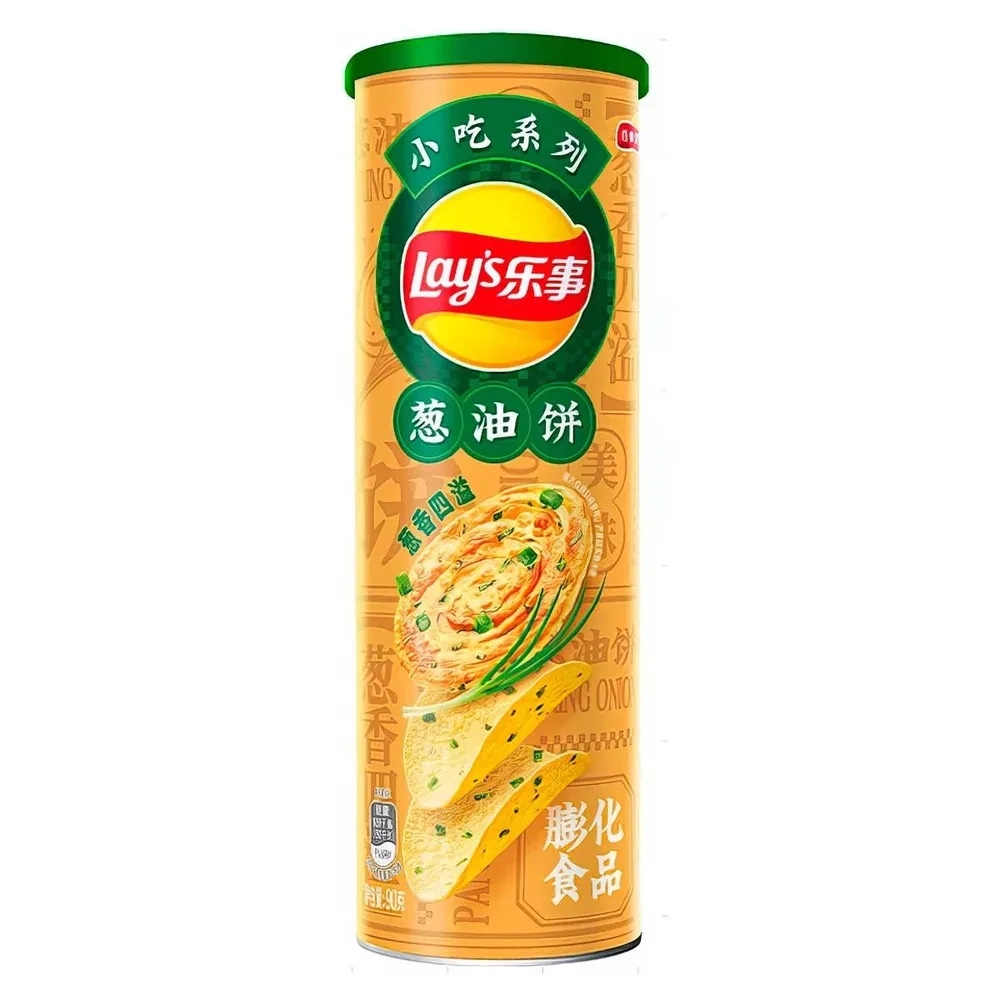 Чипсы LAY'S со вкусом Панкейки с зеленым луком 90гр (24шт в упак) КИТАЙ