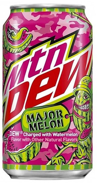 Газ.напиток Mountain Dew Major Melon  355 мл США (12шт-упак)