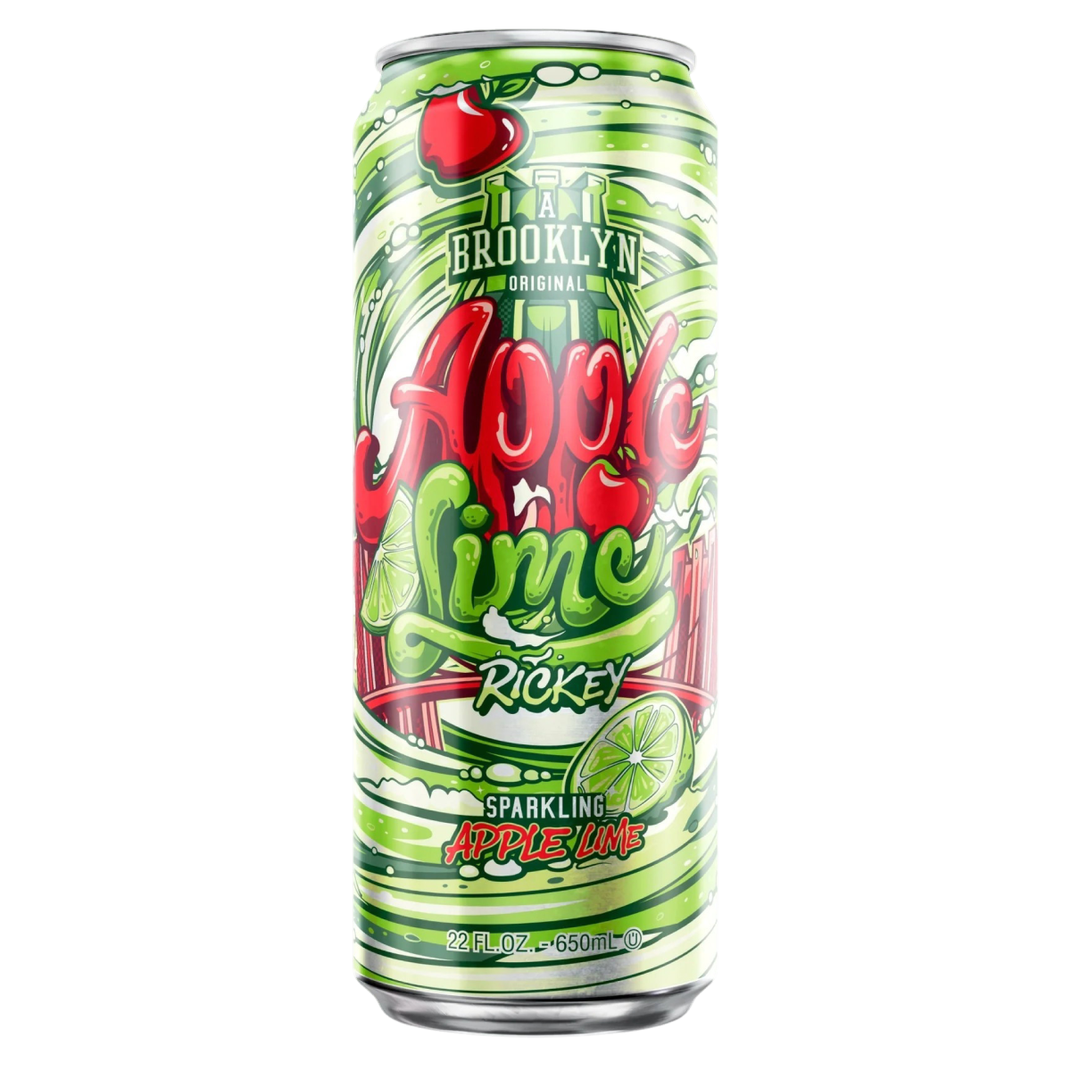 Газированный напиток AriZona Apple Lime Rickey со вкусом яблока и лайма, 650 мл