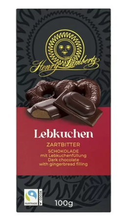 Шоколад темный с пряничной начинкой, 100г Lambertz / Германия
