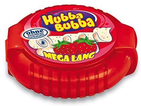 Жевательная резинка в рулетке 1,8м Хубба-Бубба HUBBA Bubba Snappy Strawberry (красная) 56 гр