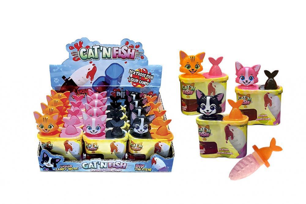 Жидкая конфета с игрушкой  CAT & FISH 30 гр / Prestige