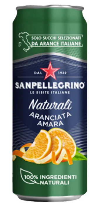 Напиток б/а газ. Sanpellegrino Naturali aranciata amara (Натурали с соком горького апельсина) 330 мл