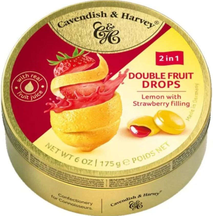 Леденцы Cavendish & Harvey Lemon with Strawberry Drops 175 гр