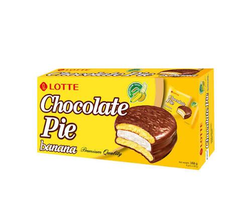 Печенье Lotte с ароматом банана   168гр