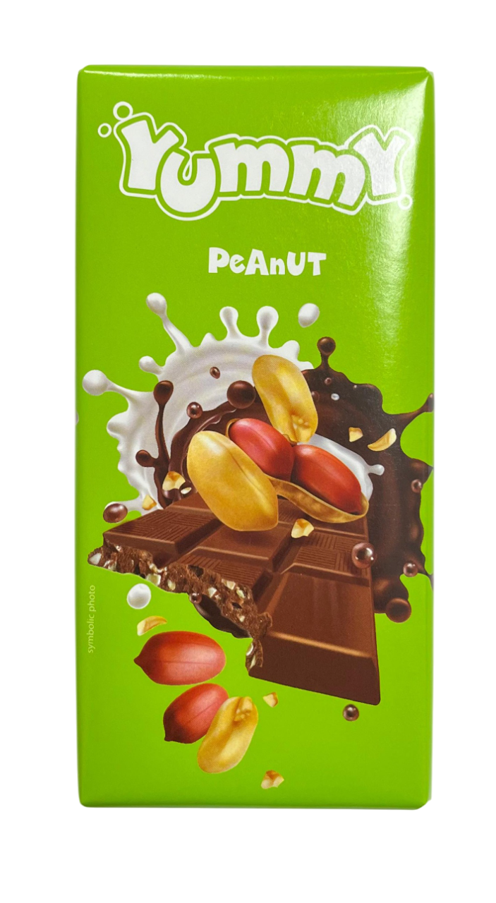 Шоколадная плитка YUMMY  Peanut 85 гр / Германия