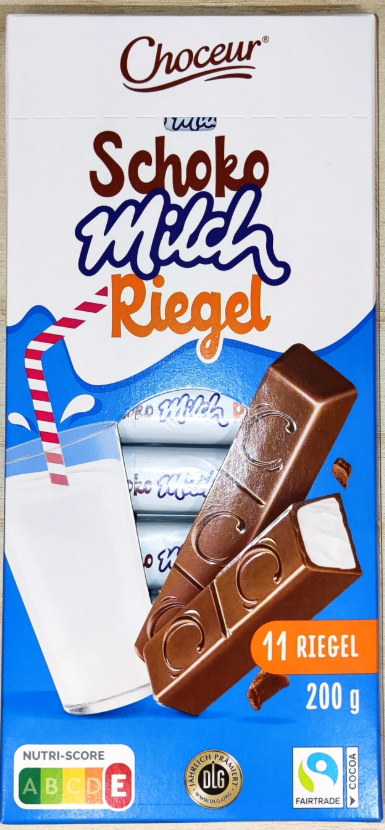 Шоколадные батончики Schoco Milch Riegel 200 гр / Choceur