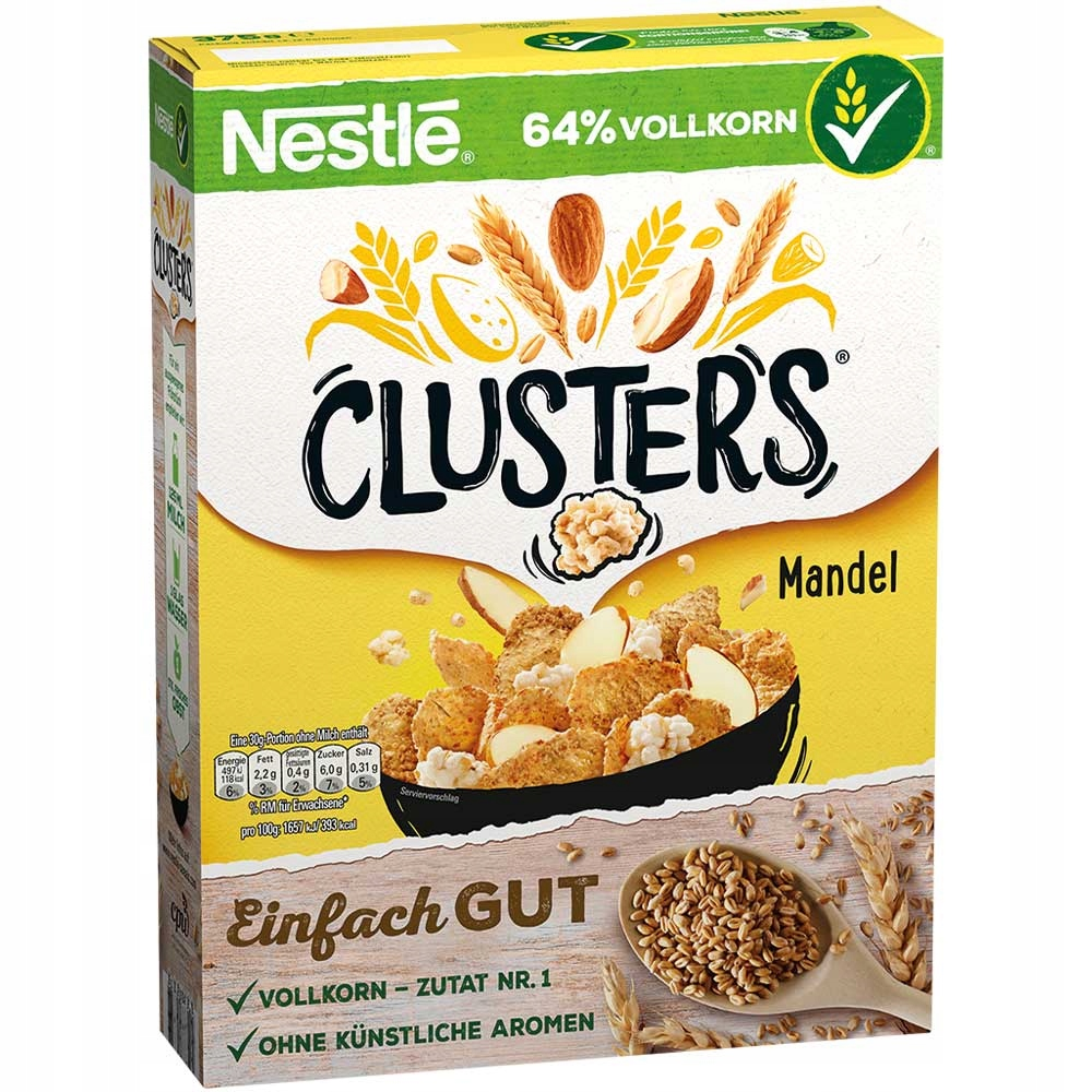 Хлопья Nestle Clusters Mandel 325г