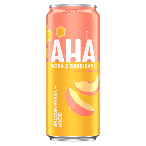 Газированная вода AHA Персик и Мёд 330 мл (24 шт в упаковке)