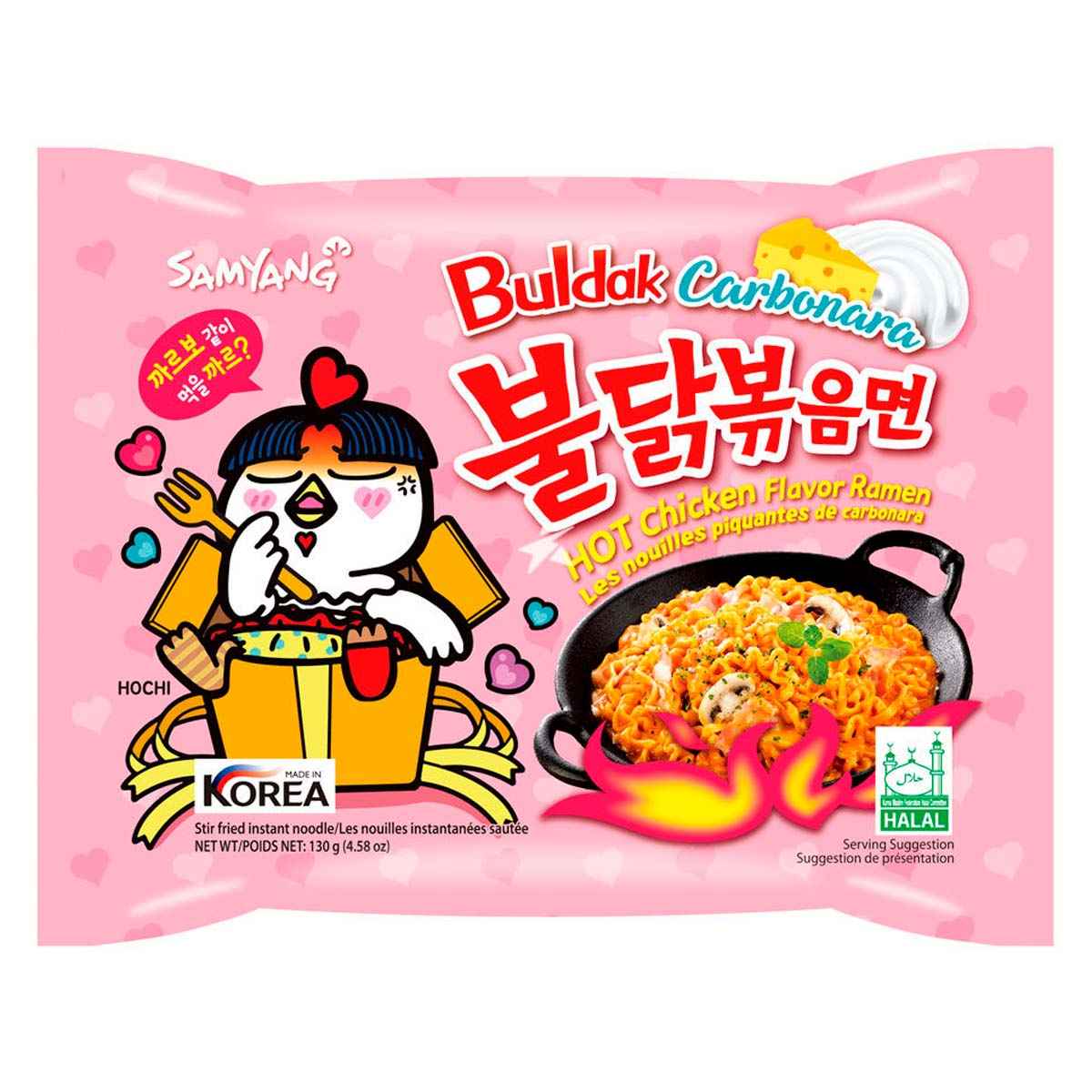 Лапша быстрого приготовления Samyang Hot Chicken Flavour Ramen Carbonara со вкусом курицы в соусе, 1