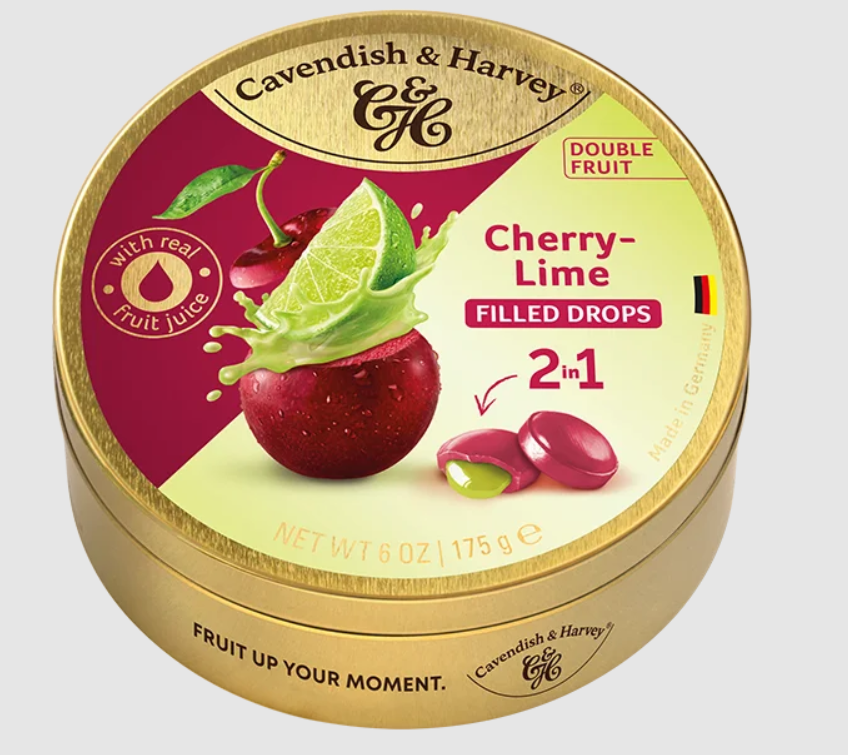 Леденцы Cavendish & Harvey Cherry with Lime Drops 175 гр