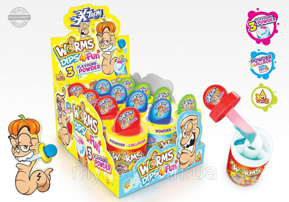 X-TREME® Worms Dips 12 шт в упаковке