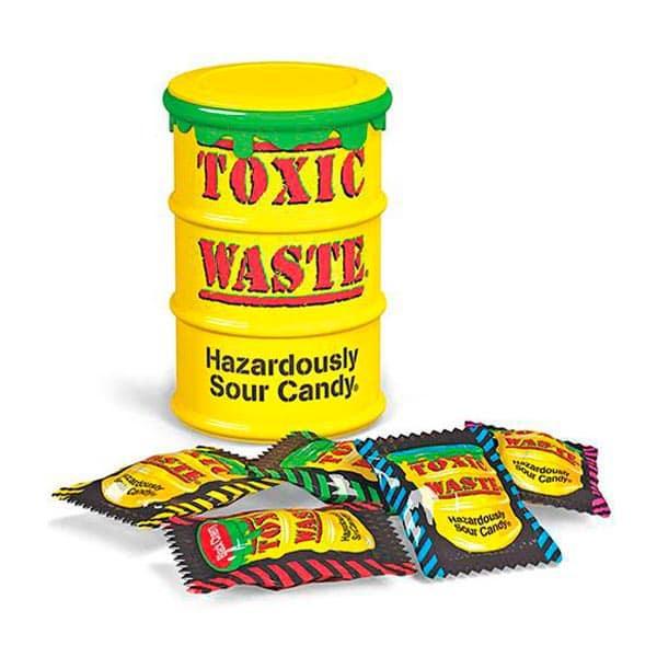 Леденцы "TOXIC WASTE" желтая банка 42грх12х12 /TOXIC WASTE/Пакистан