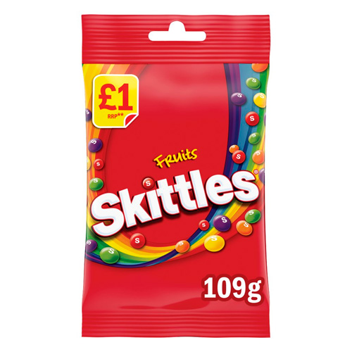 Драже Skittles Vegan Chewy Sweets Fruit Flavoured Treat Bag 109гр