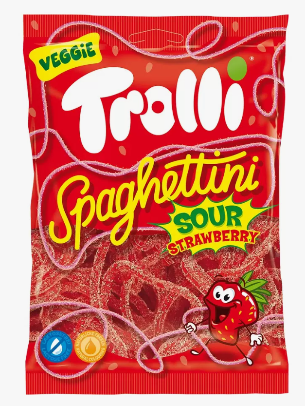 Жев. мармелад Trolli Спагетти в сахаре Клубника 100 гр.