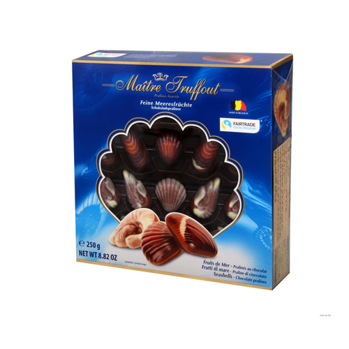 Шоколадные конфеты Maitre Truffout Ракушки 250 гр.