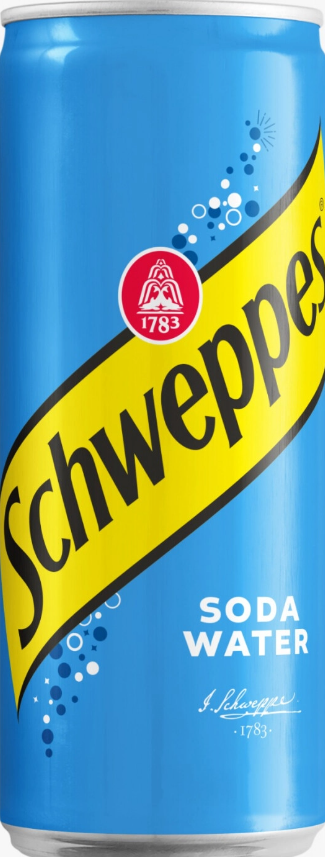 Schweppes Soda Water  (высокая банка)330ml (24шт-упак)
