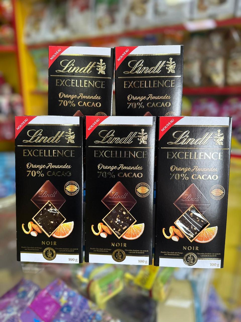 Шоколад Lindt Excellence темный с кусочками апельсина 100гр