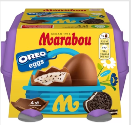 Шоколадные яйца Marabou OREO eggs 128 гр