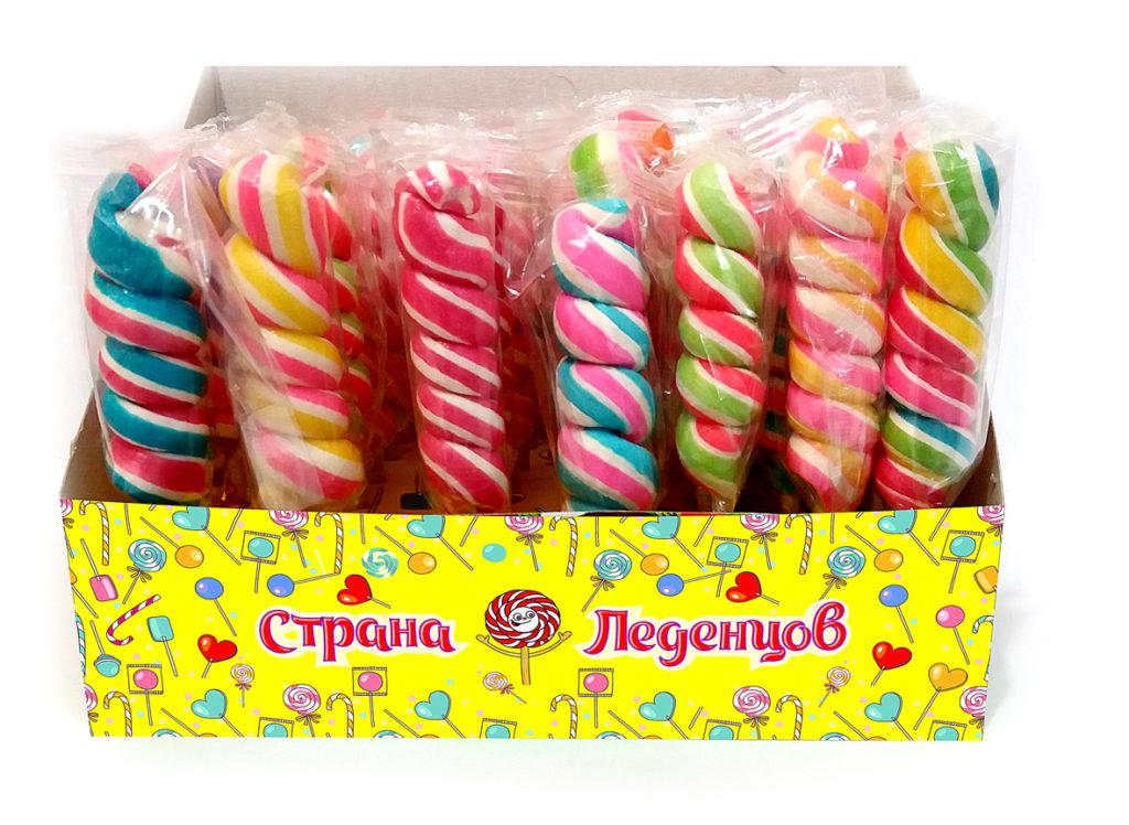 Леденец "Спиралька" 20гр в шоу-боксе (42 шт. в упаковке)