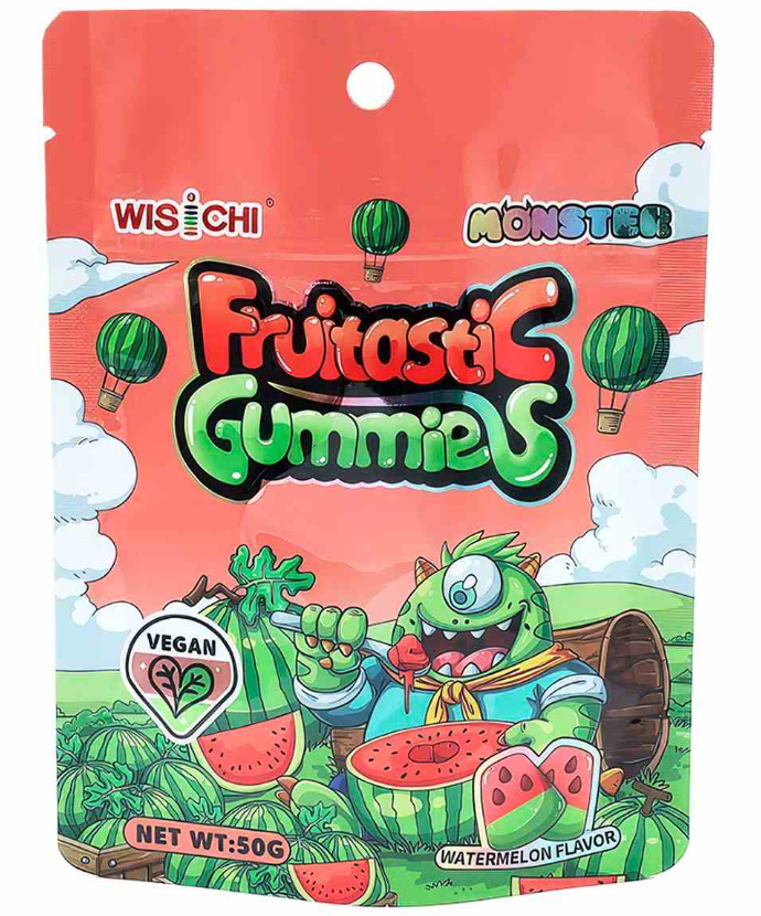 Жев. конфеты Frutastic Gummies Wisichi Watermelon Pectin Candy со вкусом арбуза 50 г (10 шт в упак)