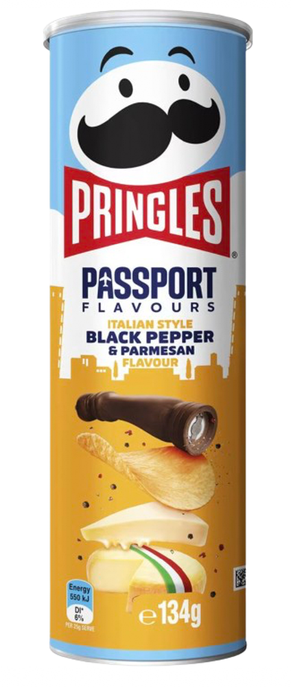Чипсы PRINGLES со вкусом Черного перца и сыра Пармезан 110 гр (20 шт в упаковке) КИТАЙ