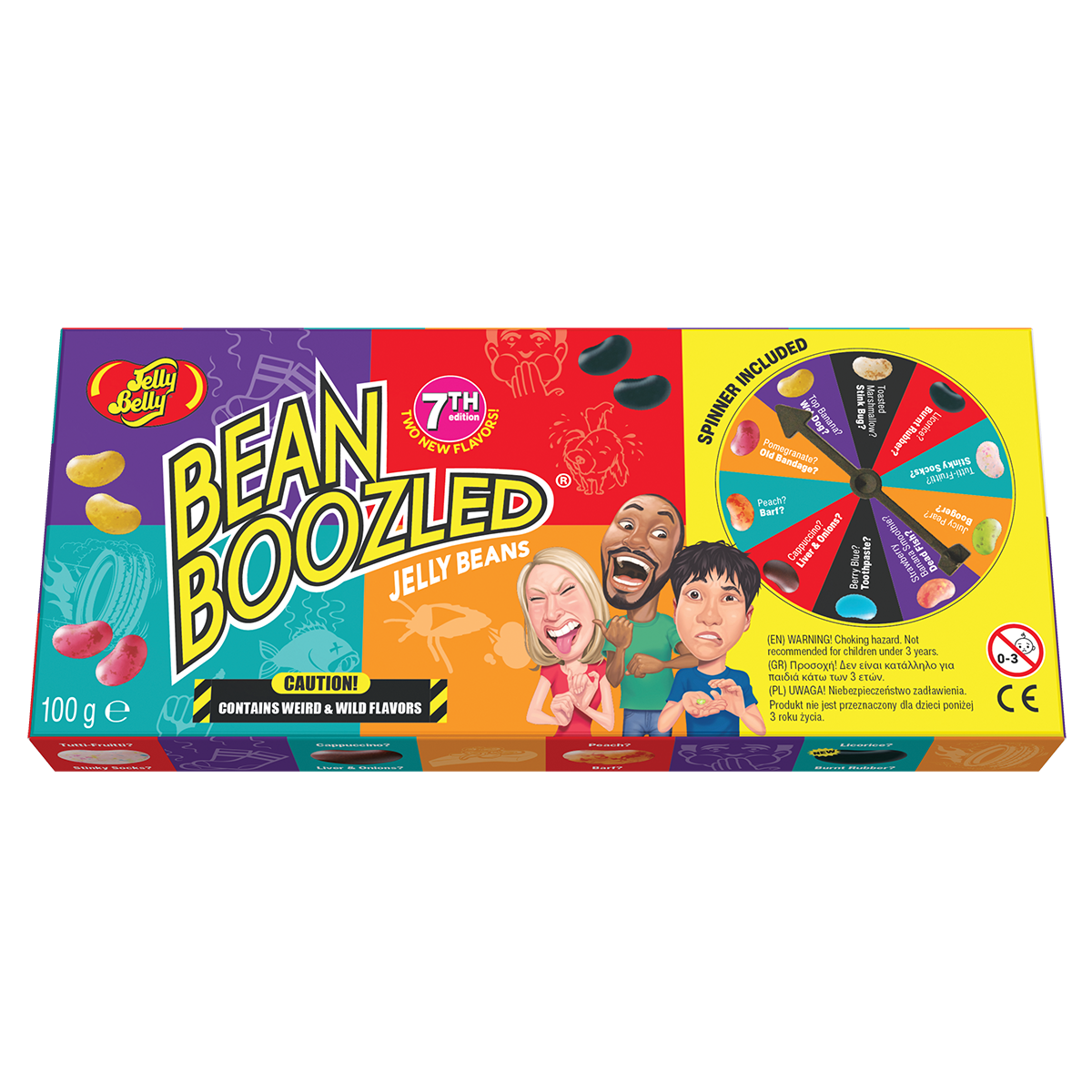 Драже жевательное Ассорти BEAN BOOZLED (Беан бузлд) 100гр 7-я ВЕРСИЯ ИГРА с вращающимся диском