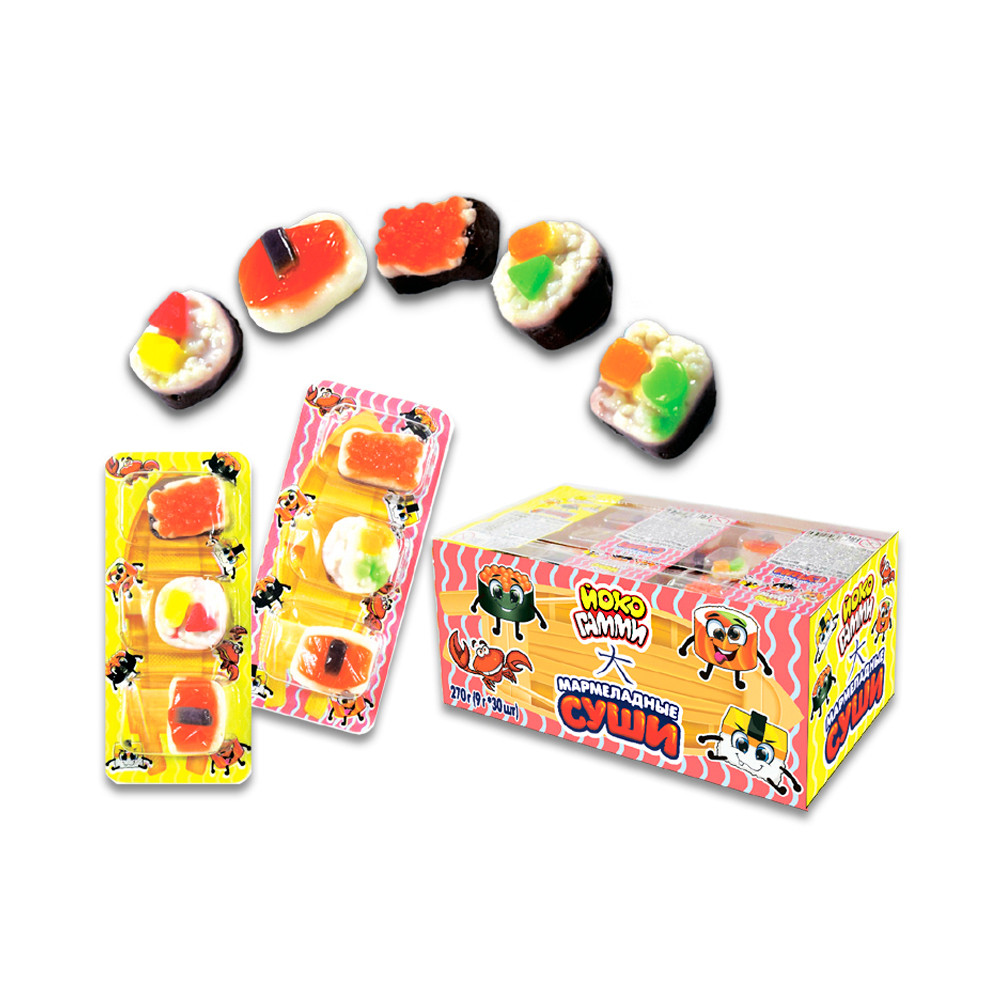 Жев.мармелад YOKO GUMMI мармеладные суши   9гр