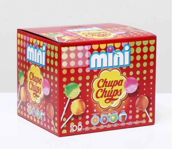 Карамель «Chupa-Chups», мини ассорти, 6 г (100 шт упак)