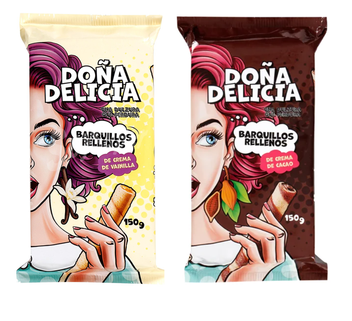 Печенье трубочки Dona Delicia  (в ассортименте) 150 гр