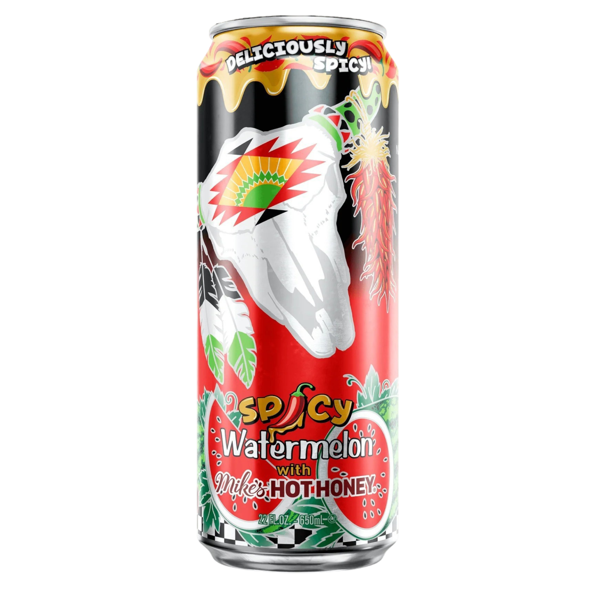 Напиток сокосодержащий AriZona Spicy Watermelon with Mike´s Hot Honey с пряным вкусом арбуза и мёда,