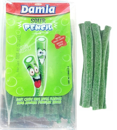 Damla  Sour pencil Apple Яблоко палочки (кислые) 1 кг