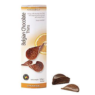 Шоколадные чипсы Belgian Chocolate Thins Оранж 80 гр