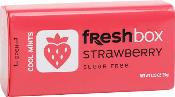 Драже освежающие без сахара Freshbox со вкусом Клубники 35 г Китай ж/б