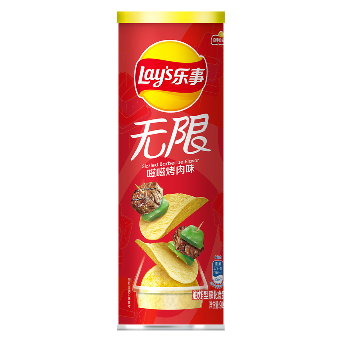 Чипсы LAY'S со вкусом Sizzled BBQ Flavor 90гр (24шт в упак) КИТАЙ