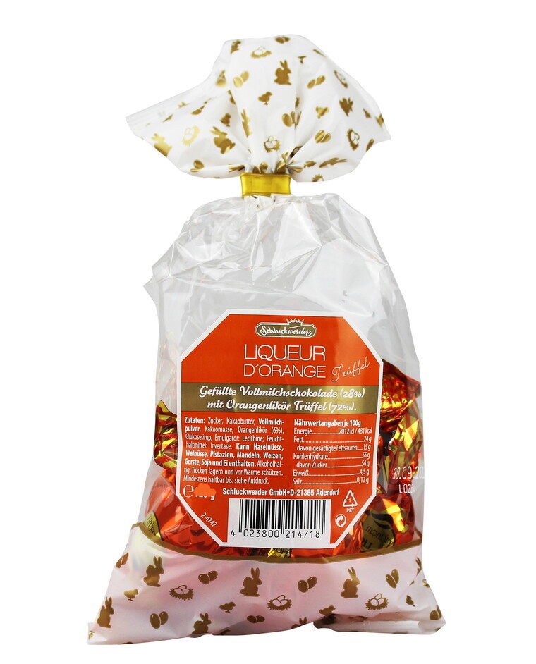 Шоколадные конфеты c ЛИКЁРОМ Liqueur D'orange 150 гр / Schluckwerder