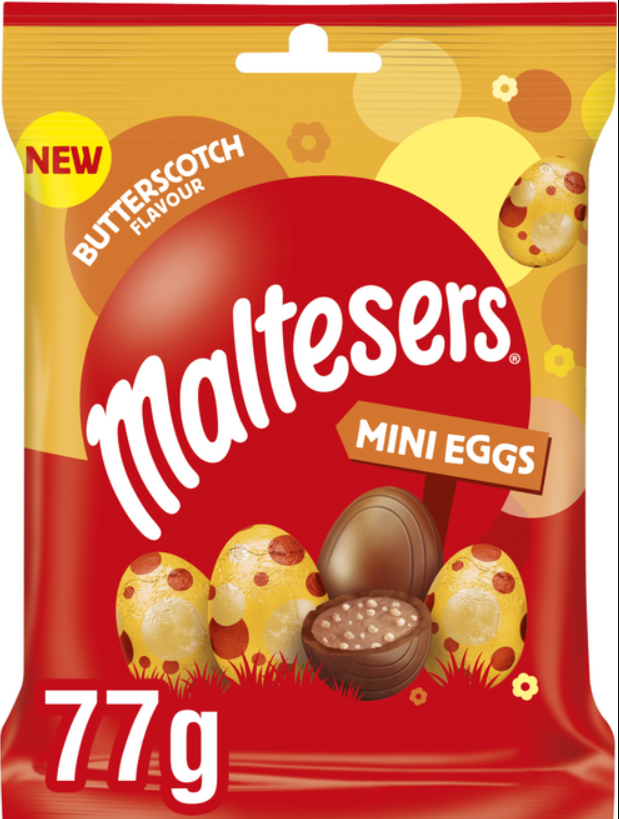 Шоколадные яйца Maltesers Mini Eggs Butterscotch 77 гр
