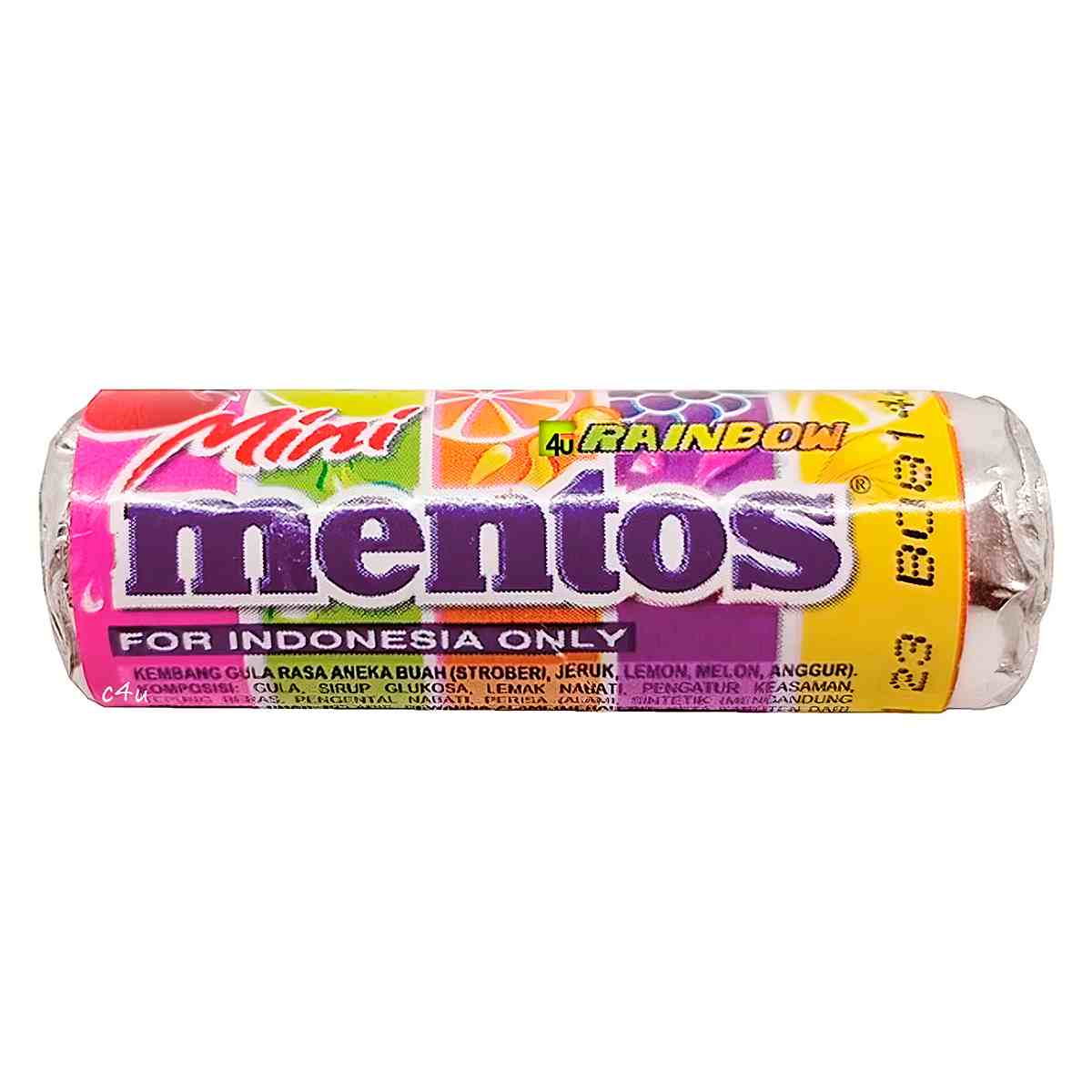Жевательные конфеты Mentos Roll Mini Rainbow со вкусом фруктов, 10 г