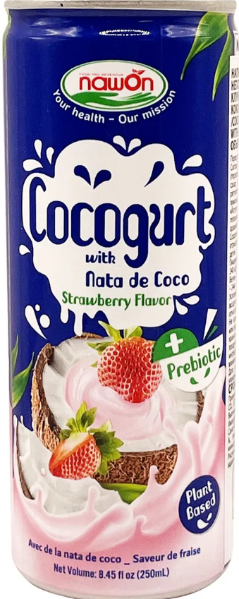 Напиток пребиотик COCOGURT с мякотью кокоса и Клубники 250 мл